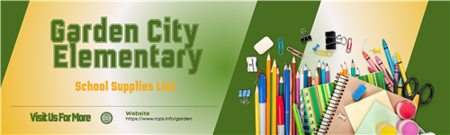 school supplies banner